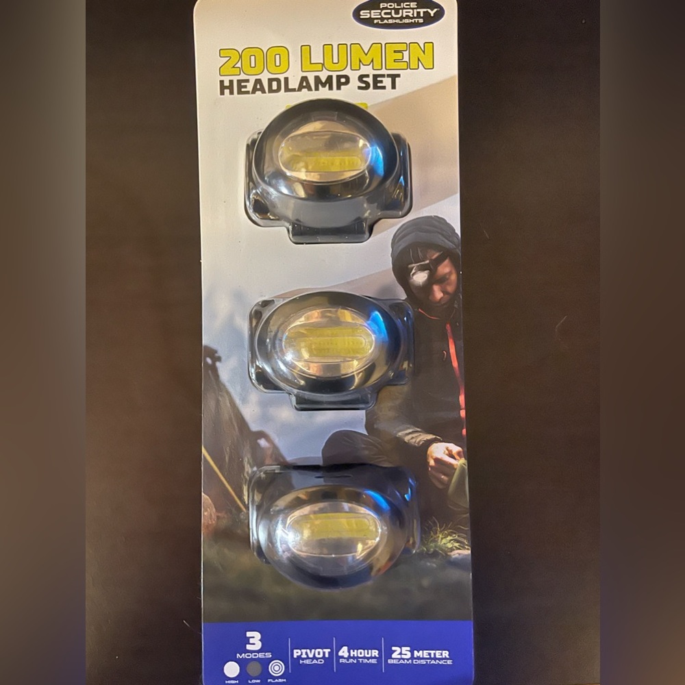 Brand new 3 pack headlamp set 

200 lumens